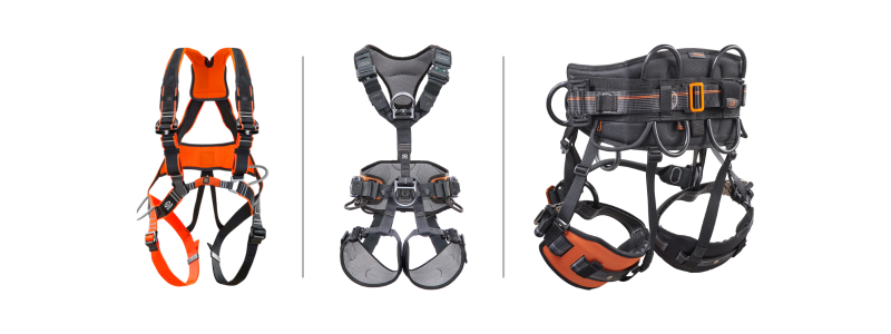 Safety harness with lanyard and bag